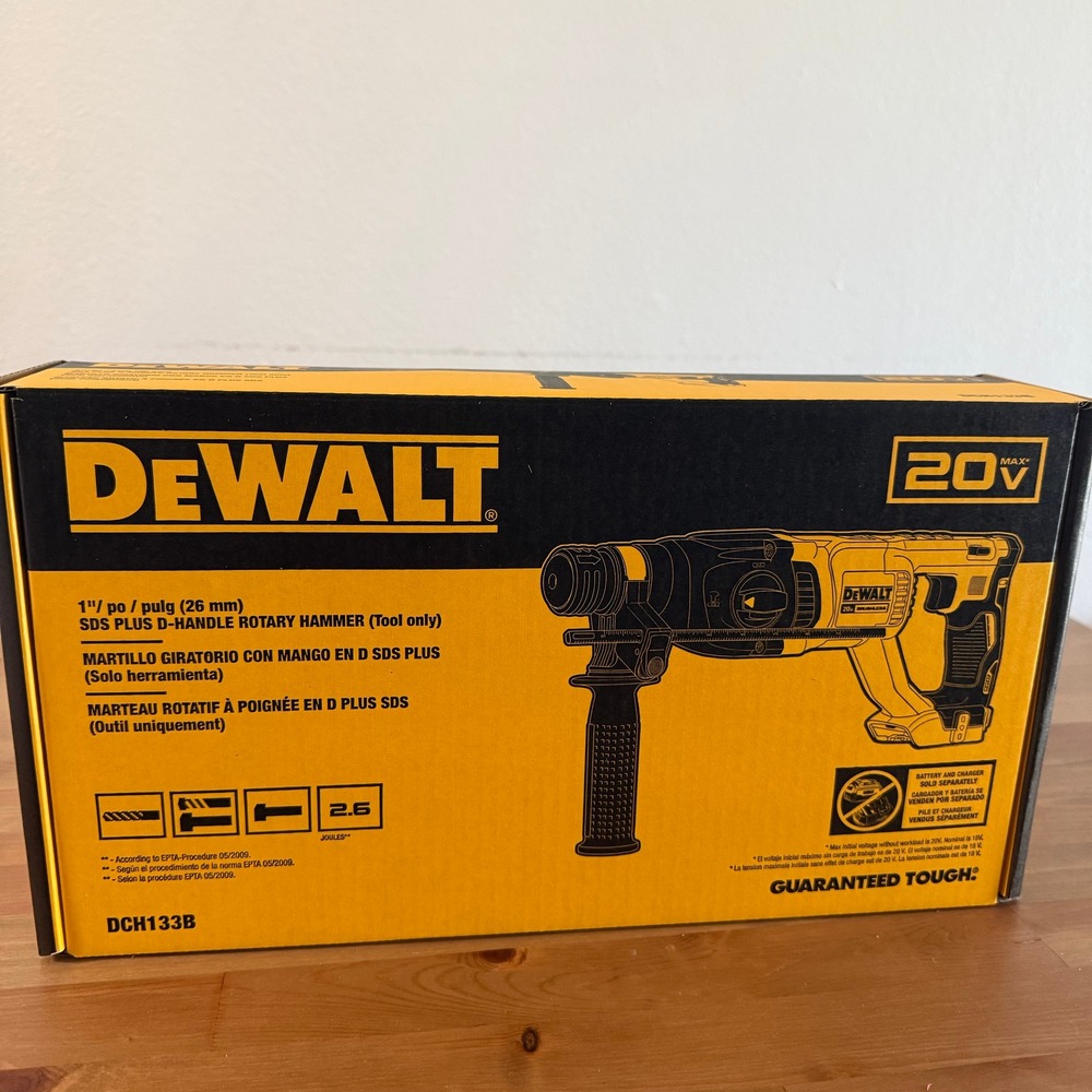 DEWALT DCH133B 20V MAX XR Brushless 1 in. SDS Plus D-Handle Rotary Hammer Drill